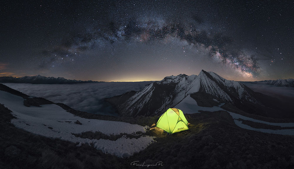 L'arco galattico ripreso dalla cima del Monte Pintas, a 2500 metri - Fabio Liguori